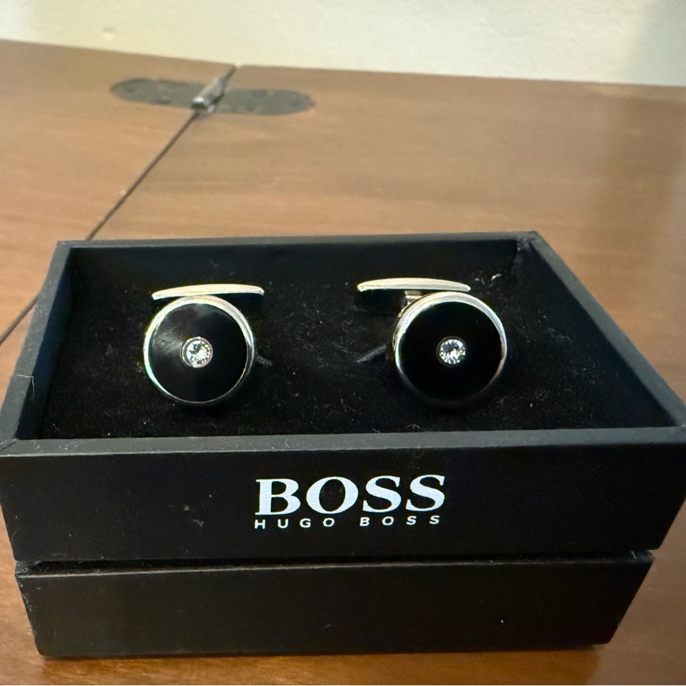 Hugo Boss Black and Silver Cufflinks